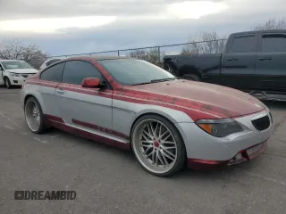 2005 BMW 6 Series 645Ci with VIN WBAEH73405B192485, listed as a Copart auction lot 86522304 with 75,579 mi miles and Salvage Title. Bid and sale history available at carsss.com. Image 4.
