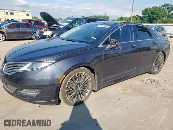 2014 Lincoln MKZ with VIN 3LN6L2GK5ER836216, listed as a Copart auction lot 59079595 with 104,011 mi miles and Salvage title. Bid and sale history available at DreamBid. Image 1.