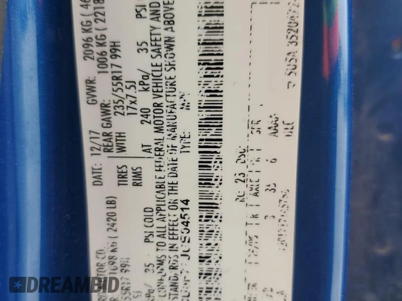 2018 Ford Escape S z VIN 1FMCU0F77JUB04514, wystawiony jako Copart lot #48899505 z przebiegiem 80 309 mil mil oraz Szkoda całkowita • Salvage title. Historia ofert i sprzedaży dostępna na DreamBid. Obrazek 16.