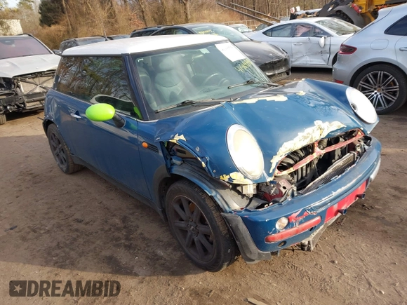 2002 MINI Hardtop with VIN WMWRC33412TC34549, listed as a IAAI auction lot 41585558 with 181,059 mi miles and . Bid and sale history available at DreamBid. Image 1.