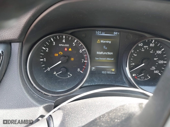 2017 Nissan Rogue S with VIN KNMAT2MTXHP501086, listed as a IAAI auction lot 41924432 with 102,195 mi miles. Bid and sale history available at carsss.com. Image 7.