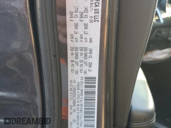 2020 Dodge Durango GT Plus z VIN 1C4RDHDGXLC348649, wystawiony jako Copart lot #48726335 z przebiegiem 105 574 mil mil oraz Szkoda całkowita • Salvage title. Historia ofert i sprzedaży dostępna na DreamBid. Obrazek 16.