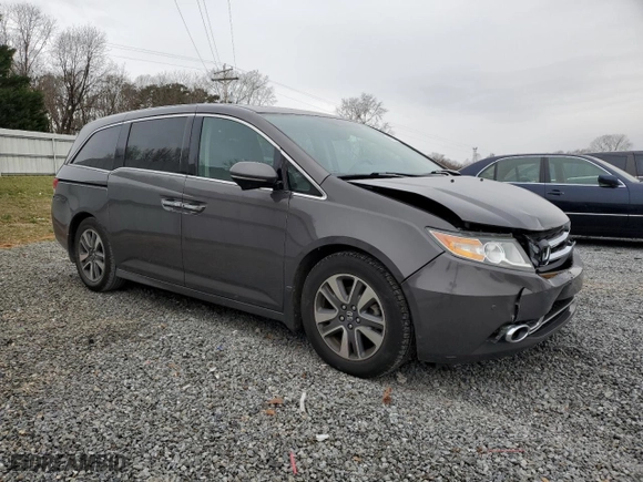 2016 Honda Odyssey Touring Elite with VIN 5FNRL5H98GB013279, listed as a Copart auction lot 48382575 with 156,477 mi miles and Salvage Title. Bid and sale history available at carsss.com. Image 4.