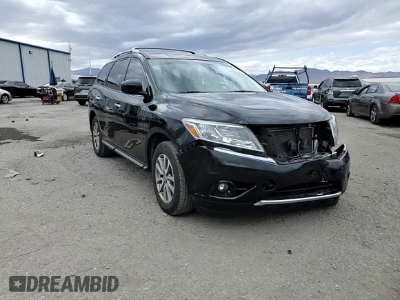 2015 Nissan Pathfinder SV with VIN 5N1AR2MN8FC628824, listed as a Copart auction lot 54905785 with 91,158 mi miles and Salvage title. Bid and sale history available at DreamBid. Image 15.