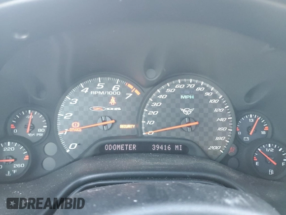 2001 Chevrolet Corvette Z06 with VIN 1G1YY12S615123525, listed as a Copart auction lot 83328064 with 39,416 mi miles and Clean Title. Bid and sale history available at carsss.com. Image 9.
