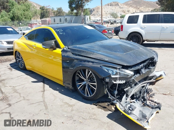 2021 Infiniti Q60 Luxe with VIN JN1EV7KK6MM410673, listed as a IAAI auction lot 39676284 with 40,006 mi miles and . Bid and sale history available at DreamBid. Image 1.