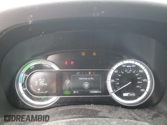 2017 Kia Niro Touring Launch Edition with VIN KNDCC3LC6H5094735, listed as a Copart auction lot 59185724 with 143,964 mi miles and Non Repairable. Bid and sale history available at carsss.com. Image 9.