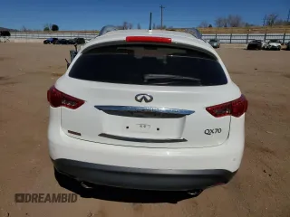 2014 Infiniti QX70 with VIN JN8CS1MW3EM412803, listed as a Copart auction lot 47872215 with 100,717 mi miles and Salvage Title. Bid and sale history available at carsss.com. Image 6.
