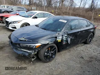 2025 Honda Civic Sedan Sport with VIN 2HGFE2F57SH500716, listed as a Copart auction lot 49150145 with 4,989 mi miles and Salvage Title. Bid and sale history available at carsss.com. Image 1.