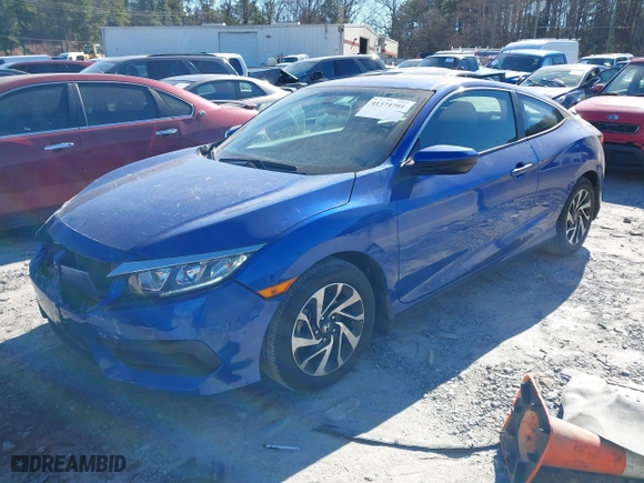 2018 Honda Civic Coupe LX-P with VIN 2HGFC4B07JH303975, listed as a IAAI auction lot 41374701 with 66,200 mi miles. Bid and sale history available at carsss.com. Image 17.