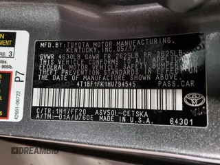 2017 Toyota Camry XLE with VIN 4T1BF1FK1HU794545, listed as a Copart auction lot 83382444 with 65,368 mi miles and Salvage Title. Bid and sale history available at carsss.com. Image 13.