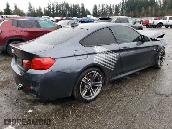 2015 BMW M4 with VIN WBS3R9C52FK330792, listed as a Copart auction lot 46310184 with 0 mi miles. Bid and sale history available at carsss.com. Image 3.