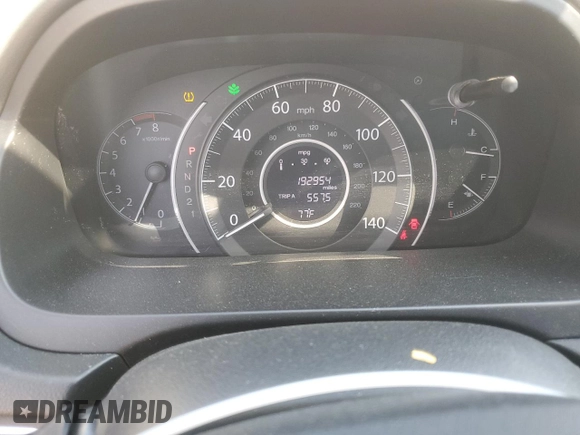 2013 Honda CR-V EX with VIN 2HKRM4H52DH661198, listed as a Copart auction lot 55302525 with 192,954 mi miles and Salvage Title. Bid and sale history available at DreamBid. Image 9.