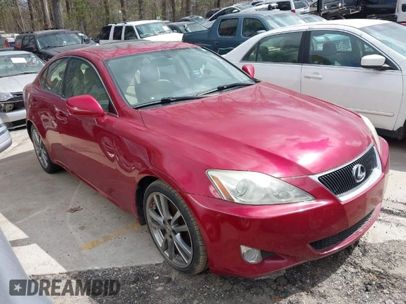 2008 Lexus IS with VIN JTHBK262685079680, listed as a IAAI auction lot 41852665 with 145,500 mi miles. Bid and sale history available at carsss.com. Image 1.