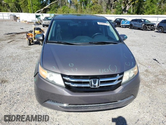 2015 Honda Odyssey EX-L with VIN 5FNRL5H66FB102871, listed as a Copart auction lot 49320715 with 169,650 mi miles and Salvage Title. Bid and sale history available at DreamBid. Image 5.