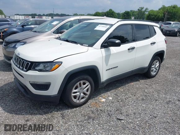 2018 Jeep Compass Sport with VIN 3C4NJCAB0JT124679, listed as a IAAI auction lot 42720262 with 119,267 mi miles and . Bid and sale history available at DreamBid. Image 19.