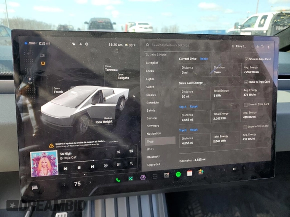 2024 Tesla Cybertruck with VIN 7G2CEHED3RA023774, listed as a Copart auction lot 50567515 with 4,655 mi miles and Clean Title. Bid and sale history available at carsss.com. Image 9.