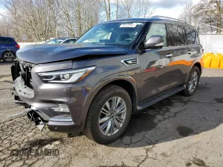 2024 Infiniti QX80 LUXE with VIN JN8AZ2AE2R9328307, listed as a Copart auction lot 44684235 with 20,261 mi miles and Non Repairable. Bid and sale history available at carsss.com. Image 1.