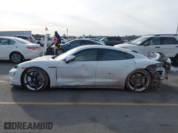 2020 Porsche Taycan 4S with VIN WP0AB2Y19LSA52181, listed as a IAAI auction lot 41467297 with 5,205 mi miles and . Bid and sale history available at DreamBid. Image 14.