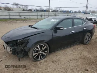 2017 Nissan Maxima SV with VIN 1N4AA6AP6HC445214, listed as a Copart auction lot 48558795 with 89,885 mi miles and Salvage Title. Bid and sale history available at carsss.com. Image 1.