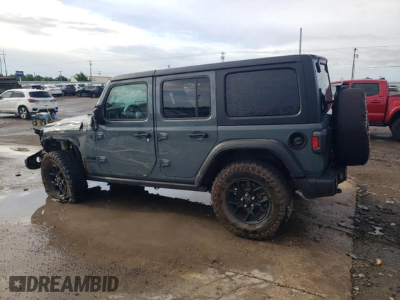 2024 Jeep Wrangler Sport S with VIN 1C4PJXDG6RW290752, listed as a Copart auction lot 58501845 with 11,656 mi miles and Clean title. Bid and sale history available at DreamBid. Image 2.