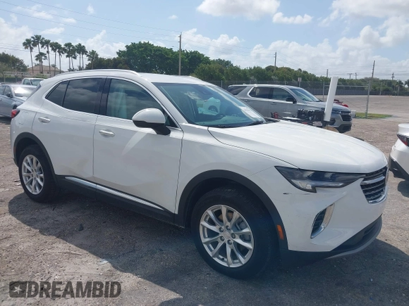 2021 Buick Envision Preferred with VIN LRBAZLR44MD073242, listed as a IAAI auction lot 41947075 with 31,335 mi miles and . Bid and sale history available at DreamBid. Image 1.