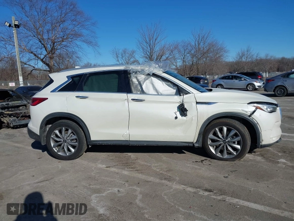 2020 Infiniti QX50 Essential with VIN 3PCAJ5M37LF111864, listed as a IAAI auction lot 41448436 with 54,337 mi miles and . Bid and sale history available at DreamBid. Image 13.