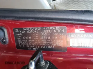2005 Kia Sedona LX with VIN KNDUP132156669009, listed as a Copart auction lot 76936094 with 124,989 mi miles and Salvage Title. Bid and sale history available at carsss.com. Image 13.