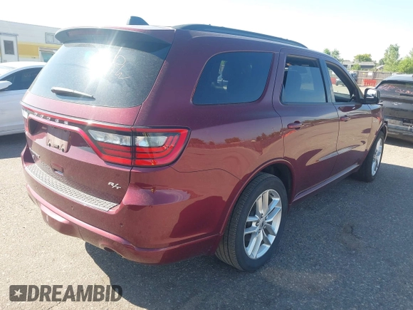 2024 Dodge Durango R/T Premium with VIN 1C4SDJCT6RC185613, listed as a IAAI auction lot 42699197 with 27,136 mi miles and . Bid and sale history available at DreamBid. Image 4.