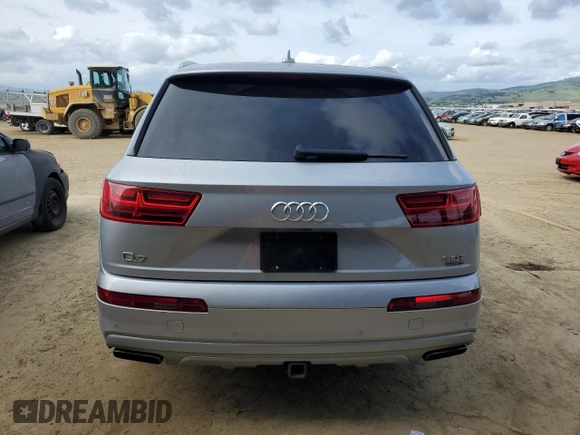 2017 Audi Q7 Premium Plus with VIN WA1LAAF78HD024906, listed as a Copart auction lot 50955025 with 124,894 mi miles and Salvage title. Bid and sale history available at DreamBid. Image 6.