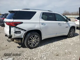 2022 Chevrolet Traverse High Country z VIN 1GNEVNKW0NJ192213, wystawiony jako Copart lot #49582805 z przebiegiem 22 588 mil mil oraz Szkoda całkowita • Salvage title. Historia ofert i sprzedaży dostępna na DreamBid. Obrazek 3.
