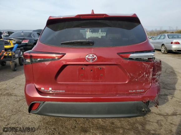 2020 Toyota Highlander XLE with VIN 5TDGZRBH7LS506678, listed as a Copart auction lot 48966645 with 73,176 mi miles and Salvage Title. Bid and sale history available at carsss.com. Image 6.