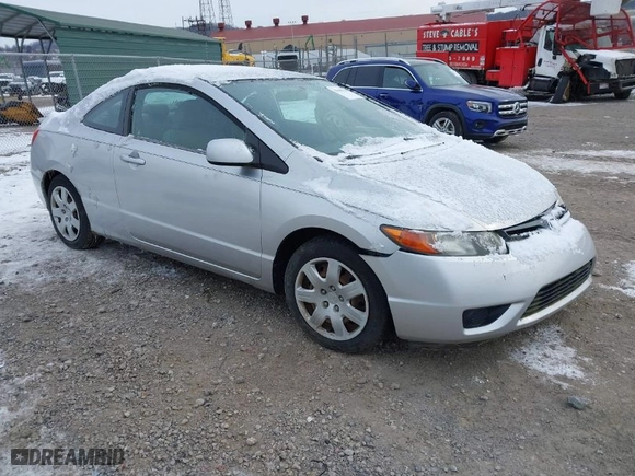 2007 Honda Civic Cpe LX with VIN 2HGFG12627H505932, listed as a IAAI auction lot 41609140 with 188,438 mi miles. Bid and sale history available at carsss.com. Image 1.