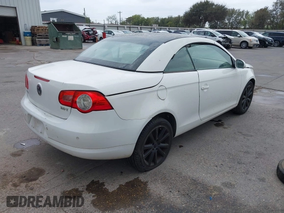 2007 Volkswagen Eos 2.0T with VIN WVWFA71F27V034876, listed as a IAAI auction lot 40732971 with 178,845 mi miles and . Bid and sale history available at DreamBid. Image 4.