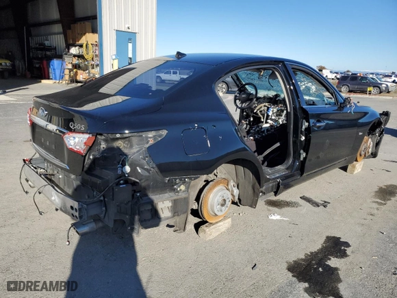 2017 Infiniti Q50 2.0t with VIN JN1CV7AP5HM640795, listed as a Copart auction lot 82435654 with NaN miles and Salvage Title. Bid and sale history available at carsss.com. Image 3.