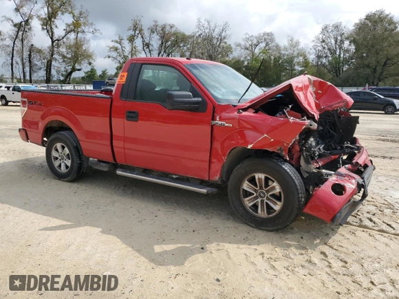 2009 Ford F-150 XL with VIN 1FTRF12W89KB16691, listed as a Copart auction lot 48011105 with 102,080 mi miles and Salvage Title. Bid and sale history available at carsss.com. Image 4.