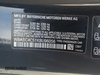 2019 BMW 8 Series M850i xDrive with VIN WBABC4C51KBU96056, listed as a Copart auction lot 71490104 with Not Provided miles and Salvage Title. Bid and sale history available at carsss.com. Image 14.