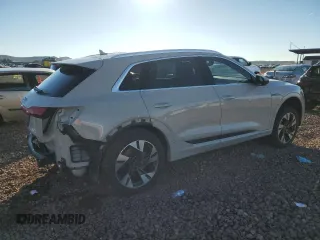 2021 Audi e-tron Prestige with VIN WA1VABGE3MB027942, listed as a Copart auction lot 40094494 with 17,593 mi miles and . Bid and sale history available at DreamBid. Image 3.