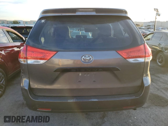 2012 Toyota Sienna with VIN 5TDZK3DC5CS276747, listed as a Copart auction lot 86114954 with 0 mi miles and Salvage Title. Bid and sale history available at carsss.com. Image 6.