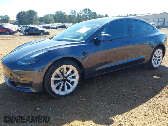 2022 Tesla Model 3 Long Range with VIN 5YJ3E1EB3NF309632, listed as a IAAI auction lot 41808987 with Not Provided miles and . Bid and sale history available at DreamBid. Image 2.