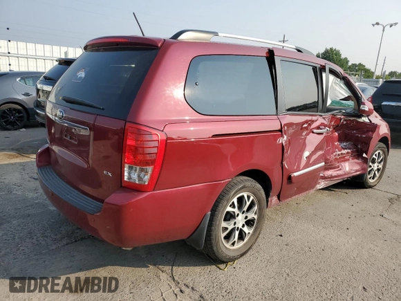 2014 Kia Sedona EX with VIN KNDMH4C74E6579346, listed as a Copart auction lot 64007164 with 0 mi miles and Salvage Title. Bid and sale history available at carsss.com. Image 3.