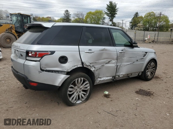 2017 Land Rover Range Rover Sport with VIN SALWR2FE4HA124351, listed as a Copart auction lot 53624455 with Not Provided miles and Salvage Title. Bid and sale history available at DreamBid. Image 3.