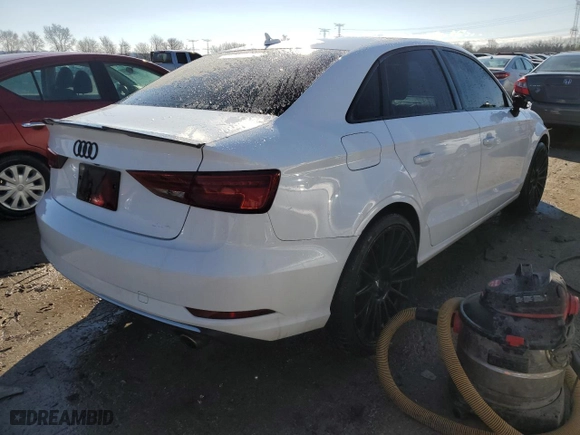 2017 Audi A3 Sedan Premium with VIN WAUB8GFF9H1025696, listed as a Copart auction lot 46700305 with 82,807 mi miles and Salvage Title. Bid and sale history available at carsss.com. Image 3.