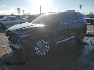 2021 Hyundai Santa Fe Limited with VIN 5NMS4DAL2MH349745, listed as a Copart auction lot 89108145 with 50,417 mi miles and Salvage Title. Bid and sale history available at carsss.com. Image 1.