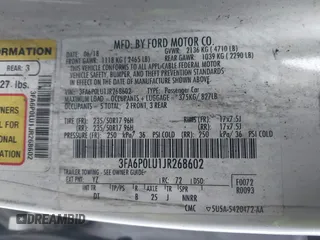 2018 Ford Fusion SE with VIN 3FA6P0LU1JR268602, listed as a IAAI auction lot 41804732 with Not Provided miles and . Bid and sale history available at DreamBid. Image 9.