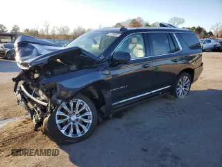2023 GMC Yukon Denali with VIN 1GKS1DKL9PR275963, listed as a Copart auction lot 85651634 with 0 mi miles and Salvage Title. Bid and sale history available at carsss.com. Image 1.