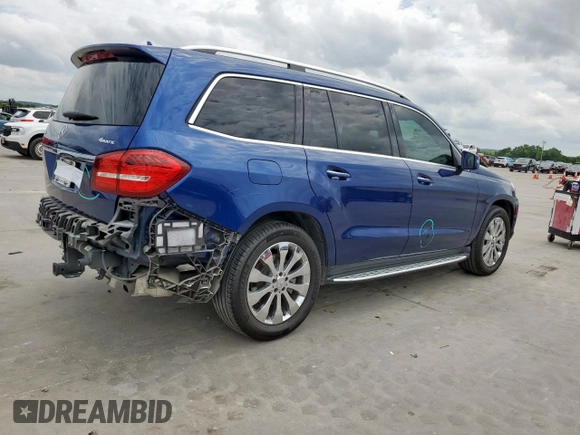 2017 Mercedes-Benz GLS 450 with VIN 4JGDF6EE8HA841136, listed as a Copart auction lot 54491115 with 99,340 mi miles and Salvage Title. Bid and sale history available at DreamBid. Image 3.