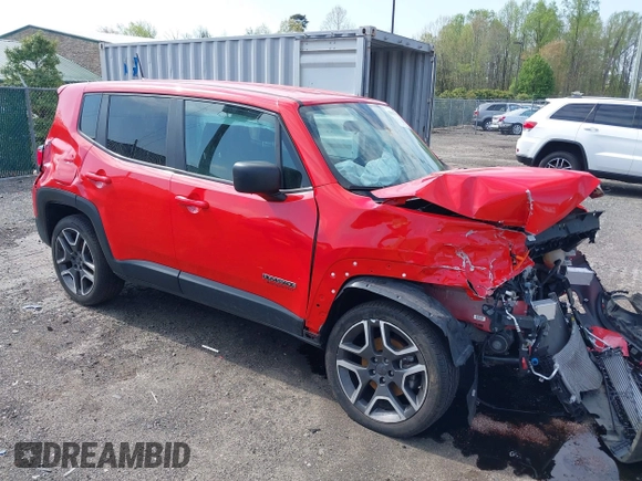 2020 Jeep Renegade Jeepster with VIN ZACNJBAB7LPL75071, listed as a IAAI auction lot 42017529 with 42,477 mi miles and . Bid and sale history available at carsss.com. Image 1.