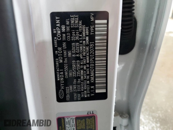 2023 Genesis GV70 2.5T с VIN KMUMADTB1PU120781, выставлен на аукционе Copart как лот 53328235 с пробегом 44 979 миль миль и Списание • Salvage title. История ставок и продаж доступна на DreamBid. Изображение 15.