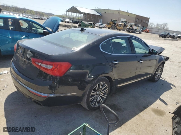 2016 Kia Cadenza Premium with VIN KNALN4D70G5209651, listed as a Copart auction lot 52408295 with 116,993 mi miles and Salvage Title. Bid and sale history available at carsss.com. Image 3.